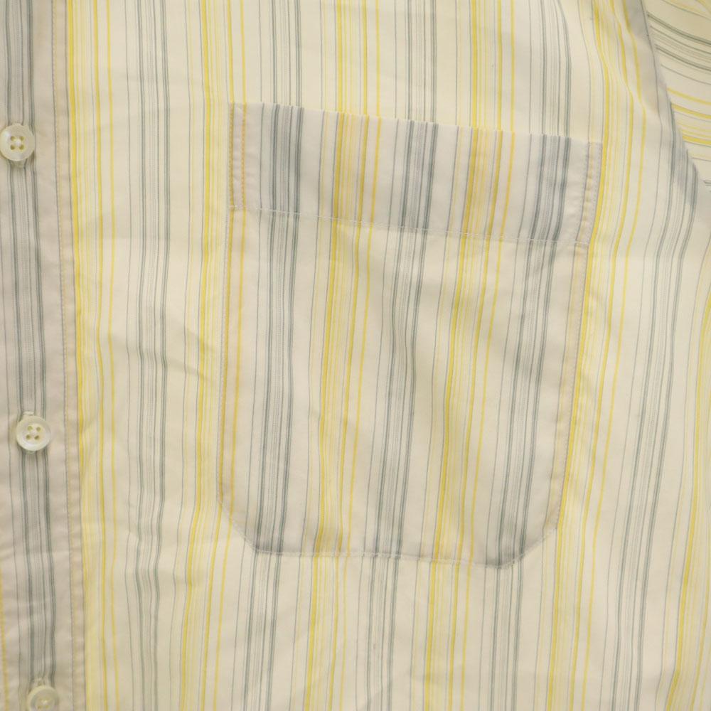 HERMES Made in France Old Striped Pattern Long sleeve shirt White etc. Men's Used