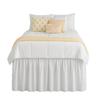 Solid Color Bed Dust Cover Household Wrap Around Style Bed Skirt Fade Resistant Washable Ruffles Bed Protector Hotel
