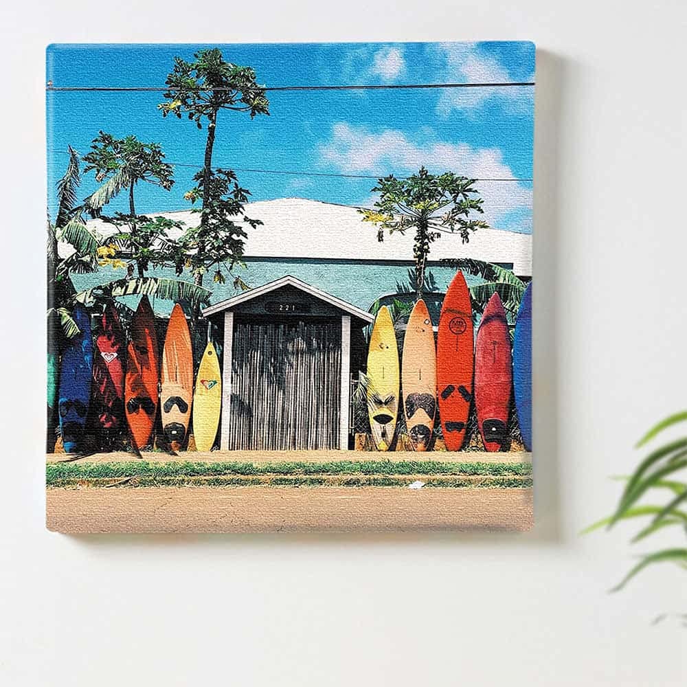 Art Deli Surfboard Fabric Wall Art Panel poht-1805-01-L, 57 X 57 Cm