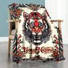 Tattoo Style Personalized Name Blanket Gift Customizable Blanket Comfortable Perfect for Living Room Office Chair Bedding Nap Four Seasons Universal