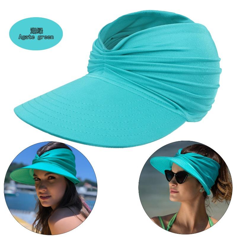 Beach Sun Hat Women's Empty Top Hat 50 + Sun Protection Hat Women's Outdoor Sports Hat