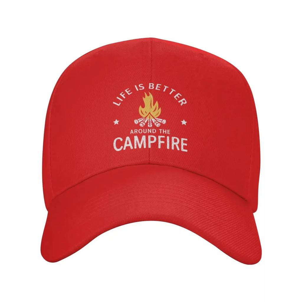 Custom Punk Unisex Happy Camper Adventure Camping Baseball Cap Adult Adjustable Dad Hat Unisex Women Sun Protection Snapback Hats