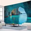 Tapiz Costero del Agujero Azul VIKAMA Cueva Marina Mediterránea Viento Curativo Natural Decoración de Sala de Estar Habitación
