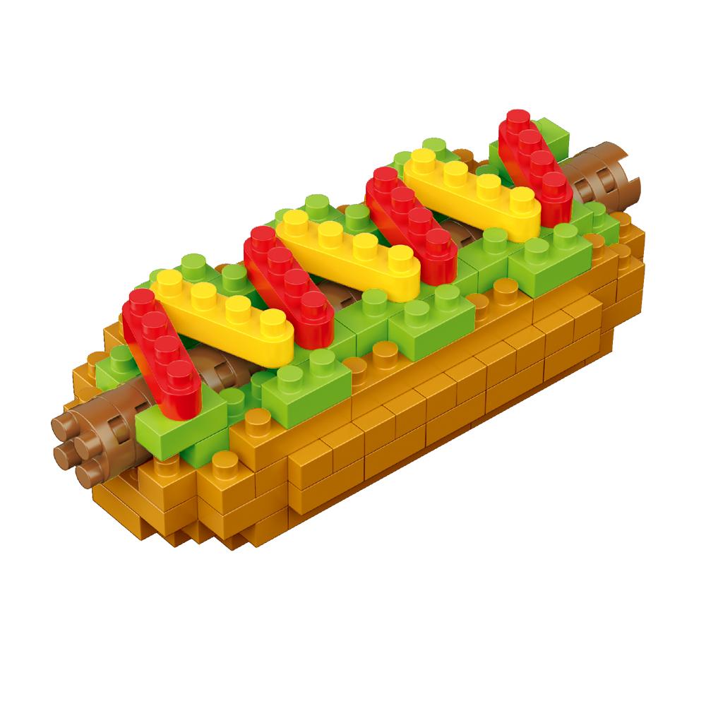 KNEW BUILT French Fries Cola Cake 16 Kinds of Colorful Foods Micro Mini Building Block Toys-Ideal for Kids' FunHoliday Gifts