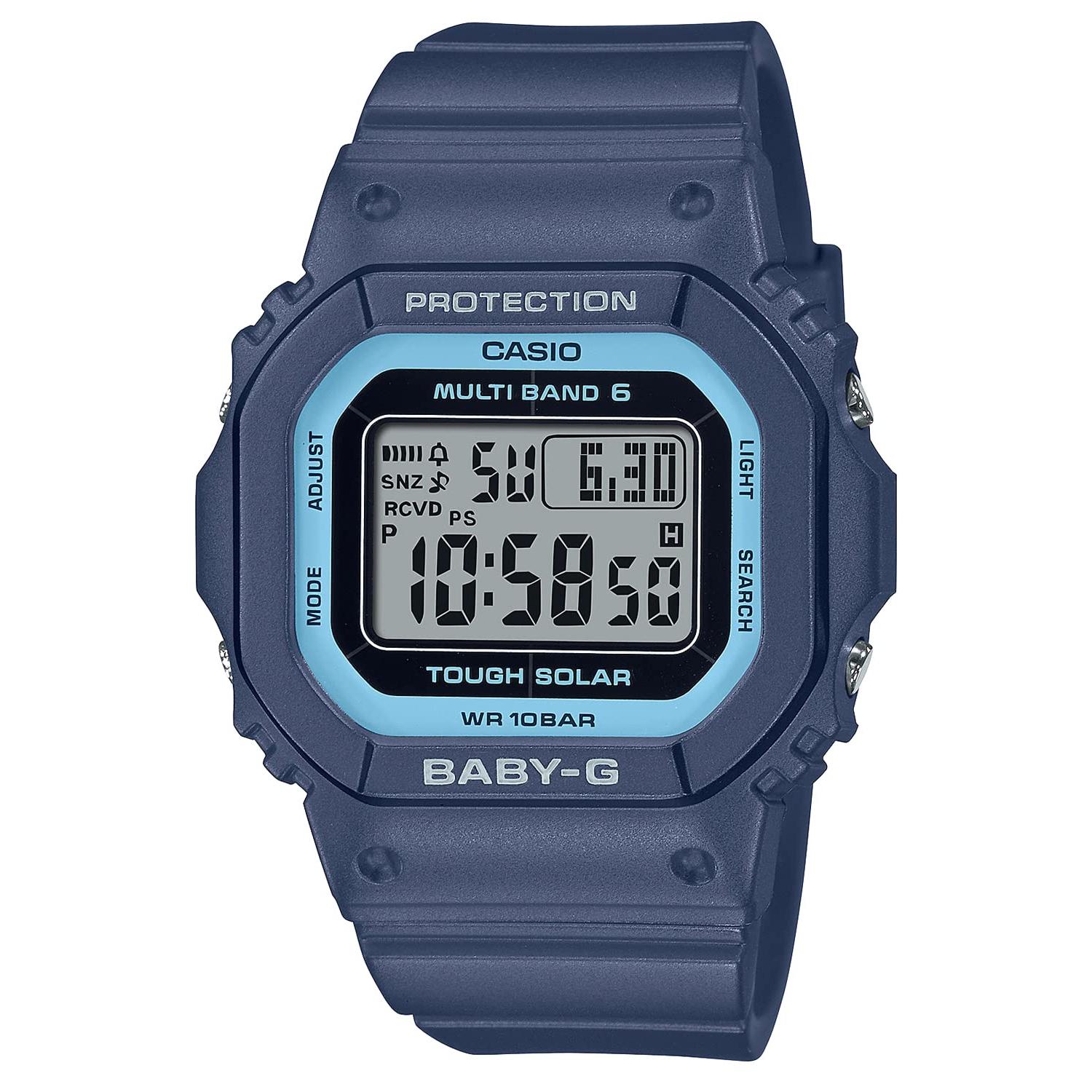 Женские часы Casio Baby-G BGD-5650-2JF Синие, на солнечной батарее, с радиоконтролем, модель из Японии
