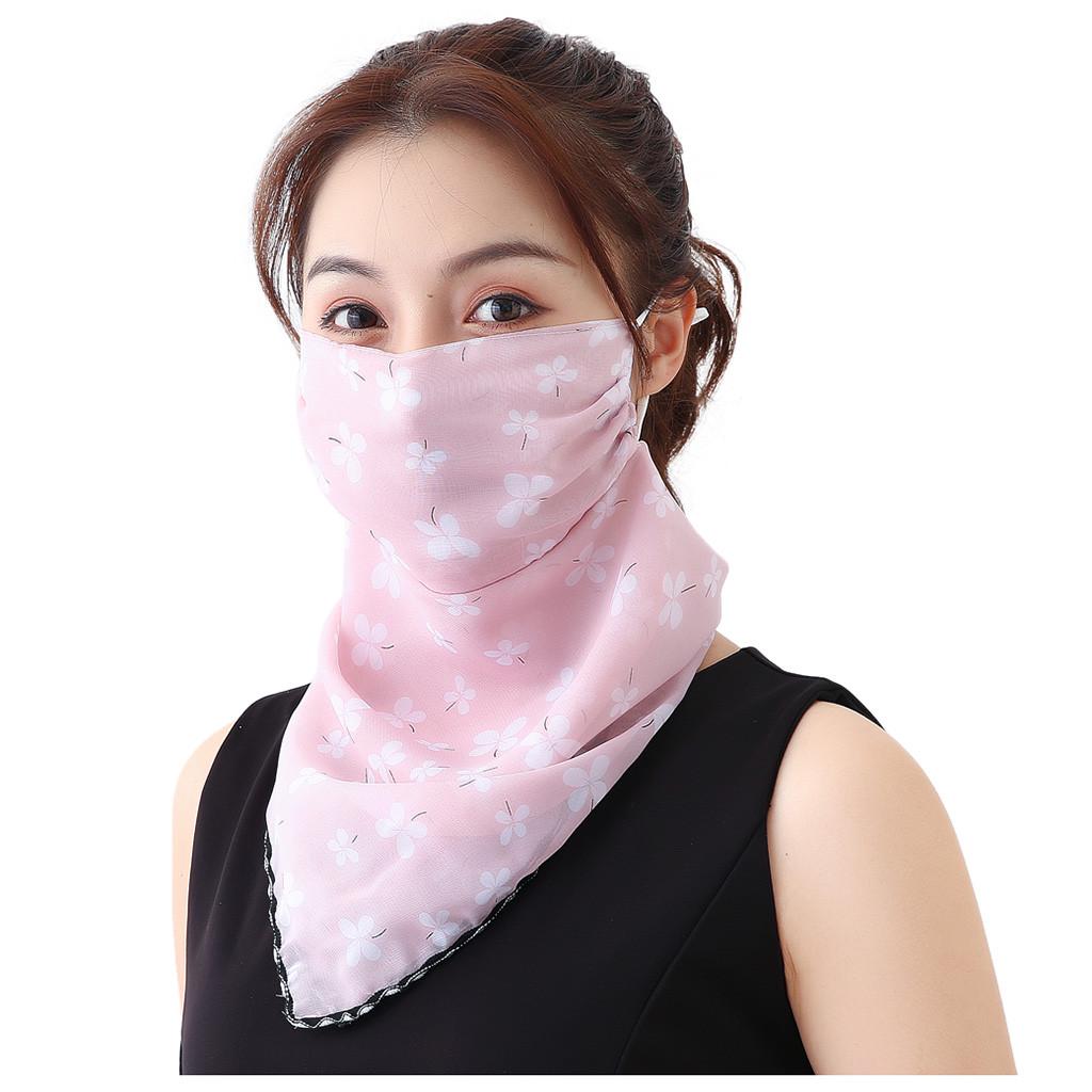 Buy Women Sun Protection Print Scarf Dustproof Neck Scarf Masks at