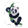 Blucome Cute Bamboo Panda Shape Brooches Pins Acrylic Gunblack Pin Jewelry For Girls Children Hats Scarf Accessories Daily Gifts