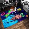 1pc Danny Go Print Area Rug - Soft, Washable Non-Slip Indoor Mat for Office Chairs, Living Room, Home Office Decorative Rug