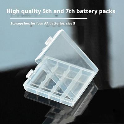 Batterie Aufbewahrungsbox 4/24 Fächer AA Batterie Aufbewahrungskoffer Organizer Transparenter Halter Batterien C W3Y4