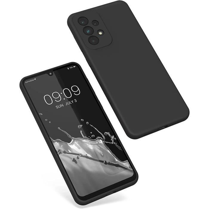Coque de protection - BOOLING - pour Samsung Galaxy A33 5G - TPU Noir - 2 Verres Trempés - 2 Protections Objectif Arrière