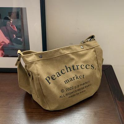 Canvas Bag Women'S Summer Fashion Tote Bag Student Satchel Large Capacity Shoulder Messenger Bag Bags