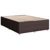 Bed Frame Without Mattress Dark Brown 140 X 190 Cm Fabric