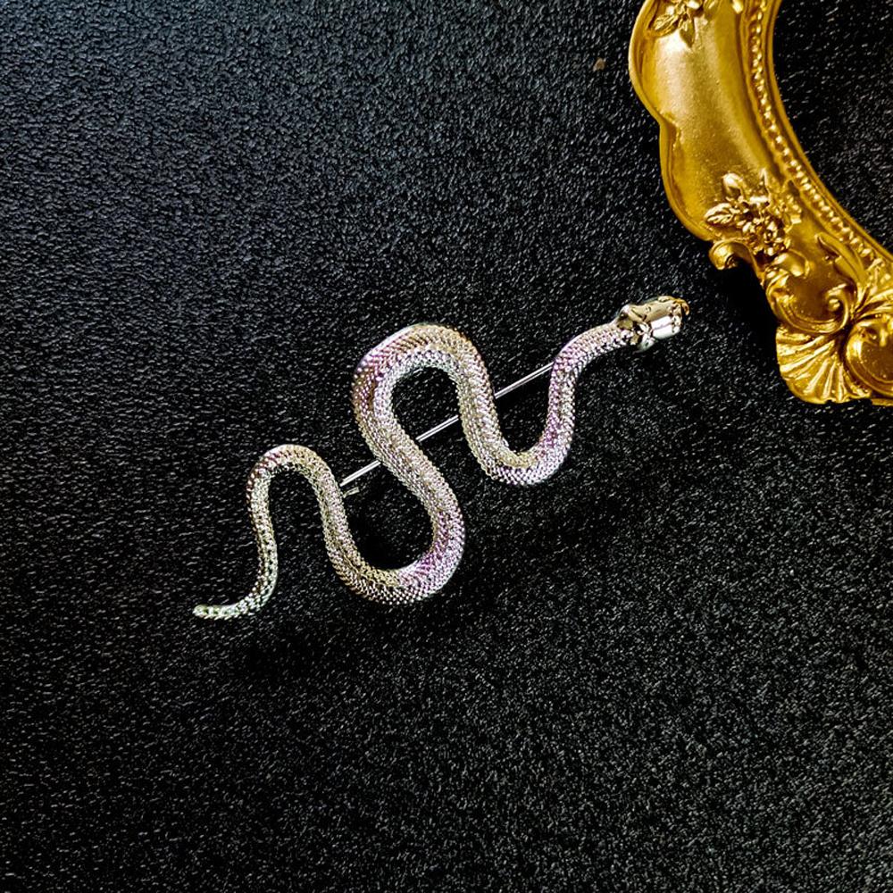 Elegant Gifts Animal Women Metal Trendy Collar Accessories Snake Brooch Pins Badge Fashion Jewelry