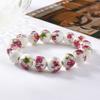 Ceramic beaded flower bracelet women's retro medium and high-end sense simple Jingdezhen bracelet.
