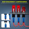 DaierTek 3 Gang Toggle Switch 12V Racing Rocker Switch Panel with LED Light and Flip Cover ON/Off Switch Plate 3 Pin SPST