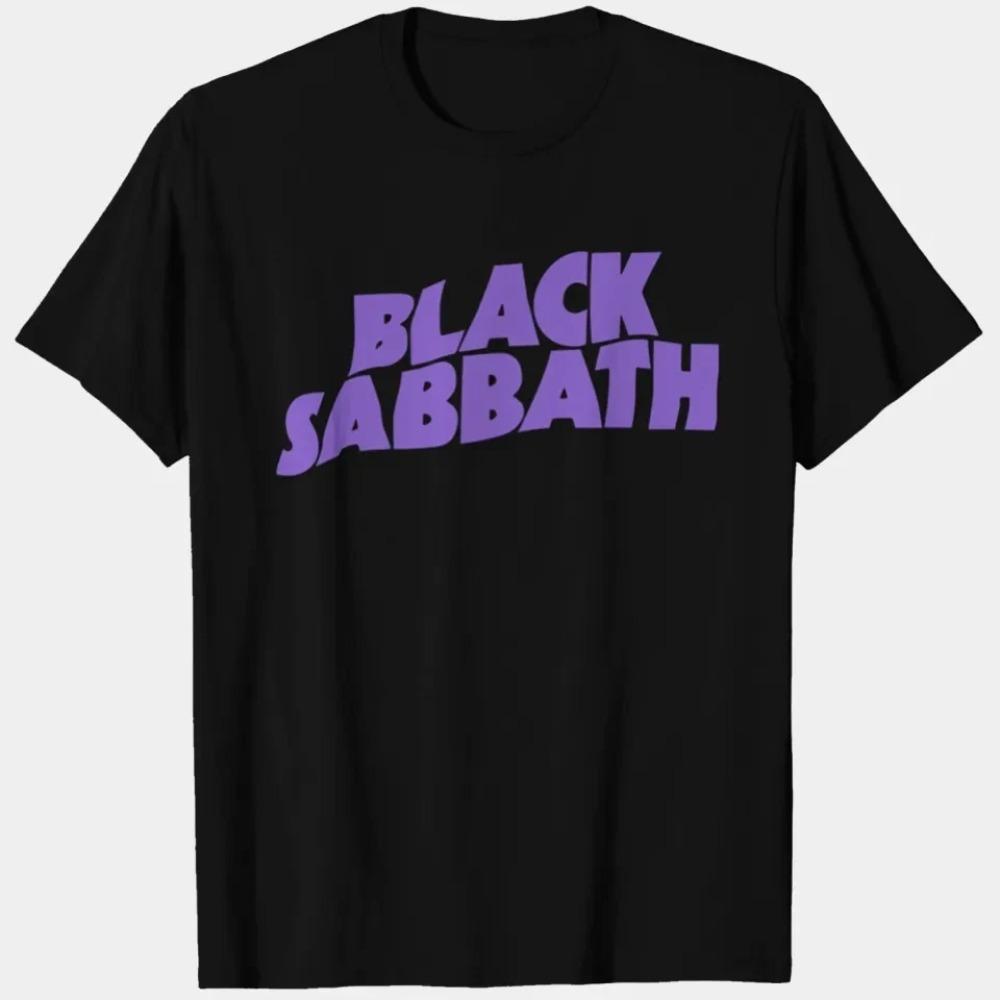 2026 New Black Sabbath Logo T Shirt Mens Rock and Roll Music Classic Band Tee New Summer High-quality Tops  Mens Cotton T Shirts