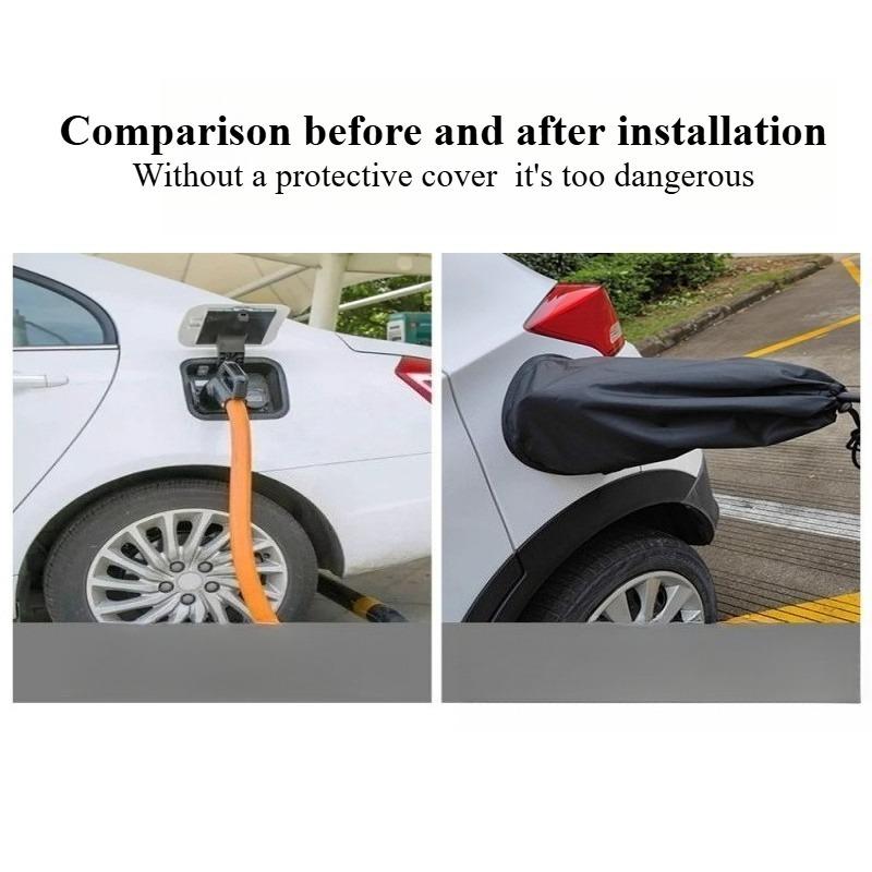 1pcs Weatherproof Cover Magnetic EV Charger Port Cover Sun Dust Protection Strong for Electric Car Charger Weatherproof Cover