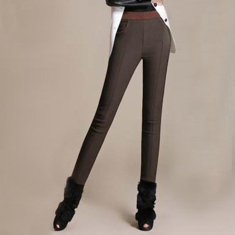 Women Pencil Pants High Waist Skinny Thick Velvet Warm Winter Leggings Jeggings Legins Trousers Cute