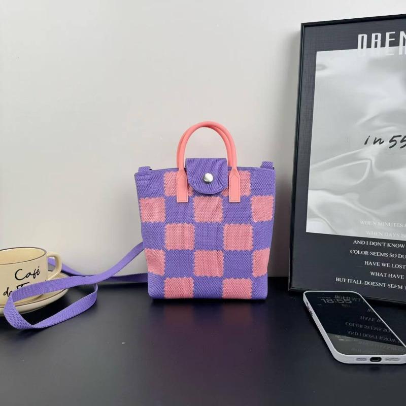 New knitted mobile phone bag, high-end handbag, women's messenger bag, adjustable versatile, convenient and large-capacity bag
