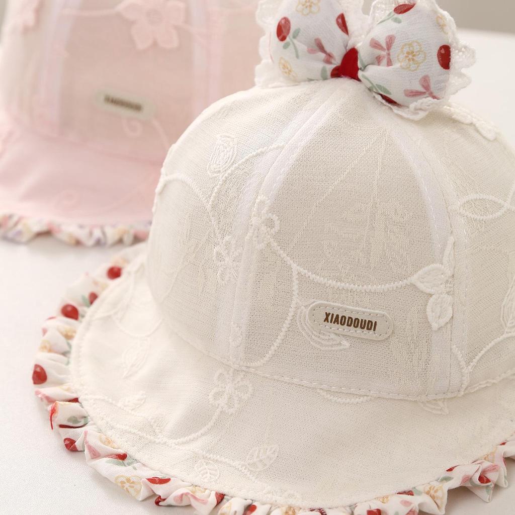 Baby Girls' Lace Sun Protection Hat - Spring/Autumn Breathable Mesh