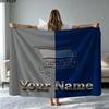 1PC Hertha BSC Custom Name Patterned Flannel Blanket Suitable For All Seasons for Home Decor Warmth and Comfort Gifts Holiday Present