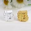 Sterling Silver 999 Hello Kitty Fu Character Lucky Bead Handwoven Rope DIY Jewelry Accessory