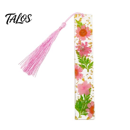 Aesthetic Page Holders Dried Flower Resin Bookmarks with Tassels, Double-Sided Magnetic Birthday Gift for Readers Book Lovers Friends, Pretty