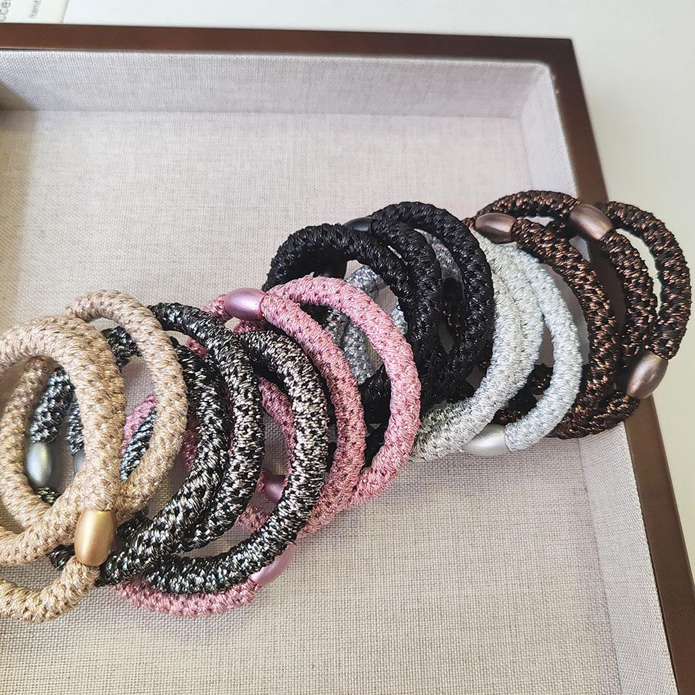 5PC Good High Elasticity Four Season Universal Hair Ties for Women Girls Ladies Ponytail Holder Hair Rings Rope Accessories