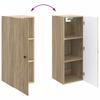 Wall Mounted Cabinet in Sonoma Oak Finish 33 x 34.5 x 90 cm Engineered Wood
