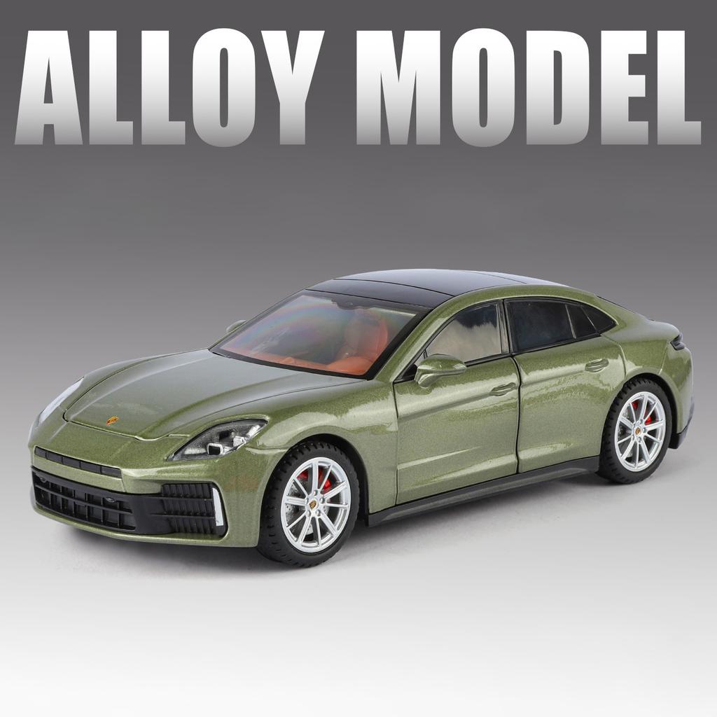 NEW 1:24 Porsche Panamera Supercar Alloy Car Model Sound and Light Pull Back Children's Toy Collectibles Birthday Gift