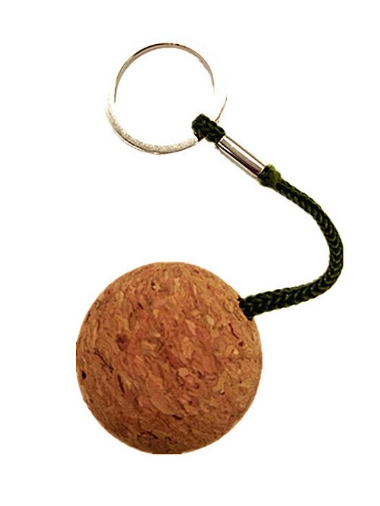 Customizable Round Cork Ball Keychain with Logo Printing