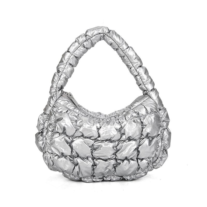 Ny Molnväska Vikbar Dumplingväska Puffdunväska Mångsidig Lätt Handhållen Axel Underarm Damväska