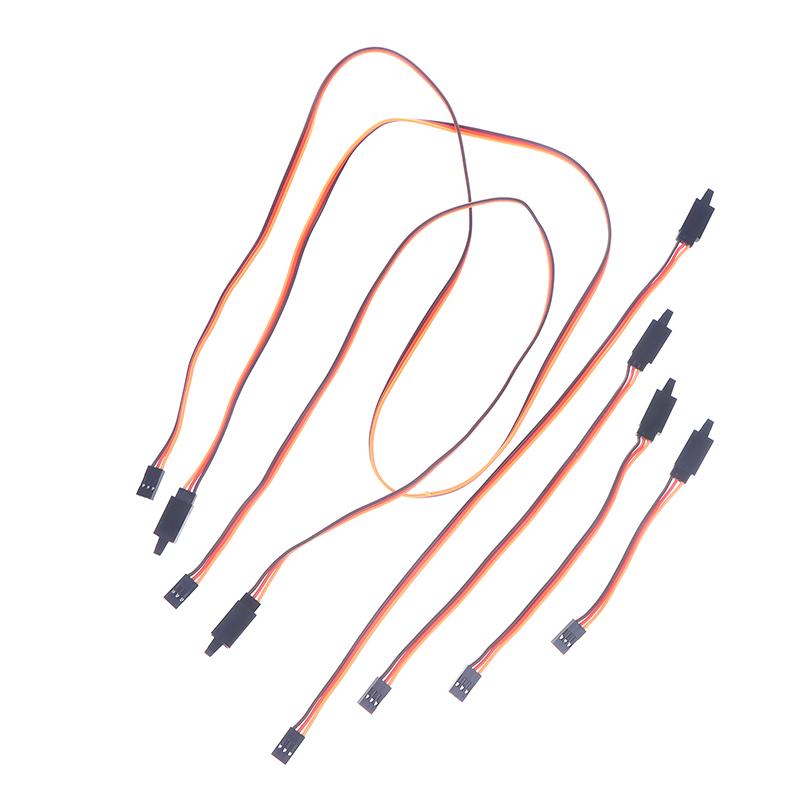 HMA76-10Pcs 10-100CM Extension Lead Wire Cable Anti-Loose 60 Core Servo For RC JR Male To Female Model Aircraft Adapter Cable
