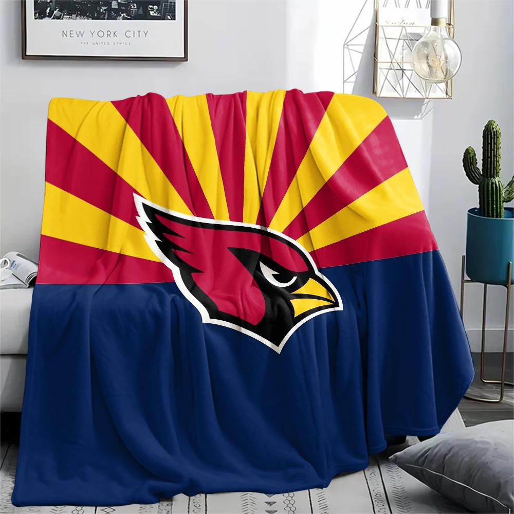 1Pc Arizona Cardinals Print Flannel Blanket, High quality Comfortable for All Seasons, Home Decor, Warmth and Comfort, Perfect for Gifts