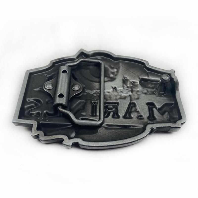 US Marine Corps Landing Ship Retro Punk Belt Buckle