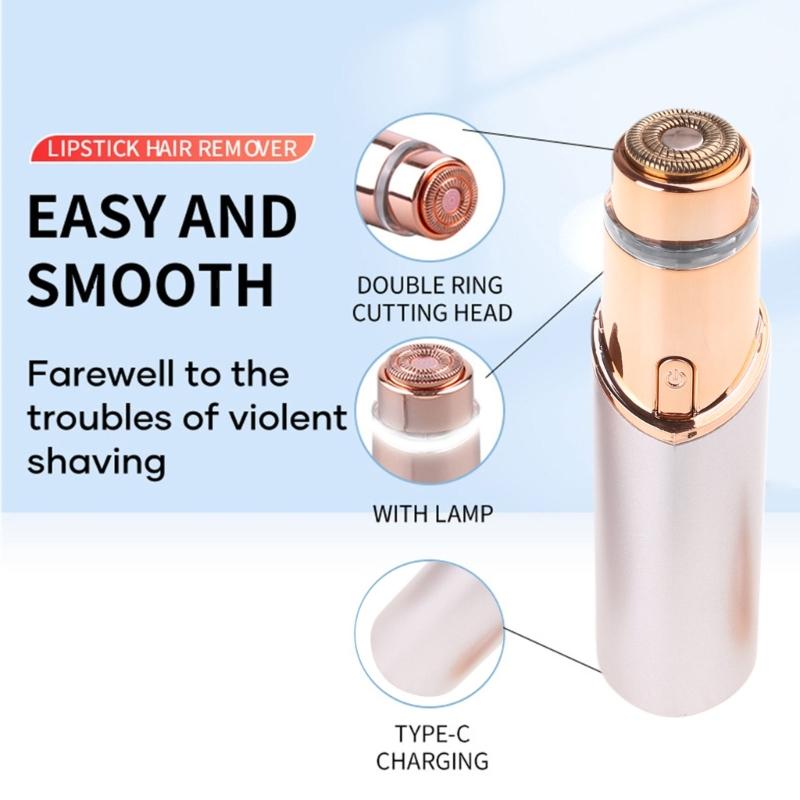 Painless Electric Face Shaver for Women Portable Hair Removal Device with Light Painless Hair Removal Home Use