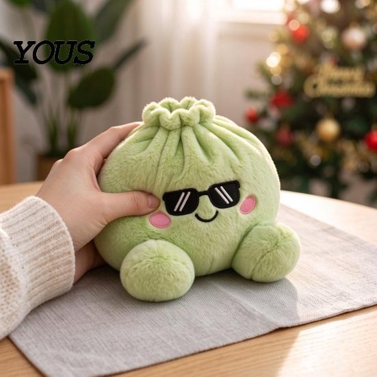 Skin Friendly Soft Pillow Cute Dumpling Plush Toy, Stuffed for Stress Relief And Anxiety Sensory Toy Focus Relief, Kawaii Food Plushie