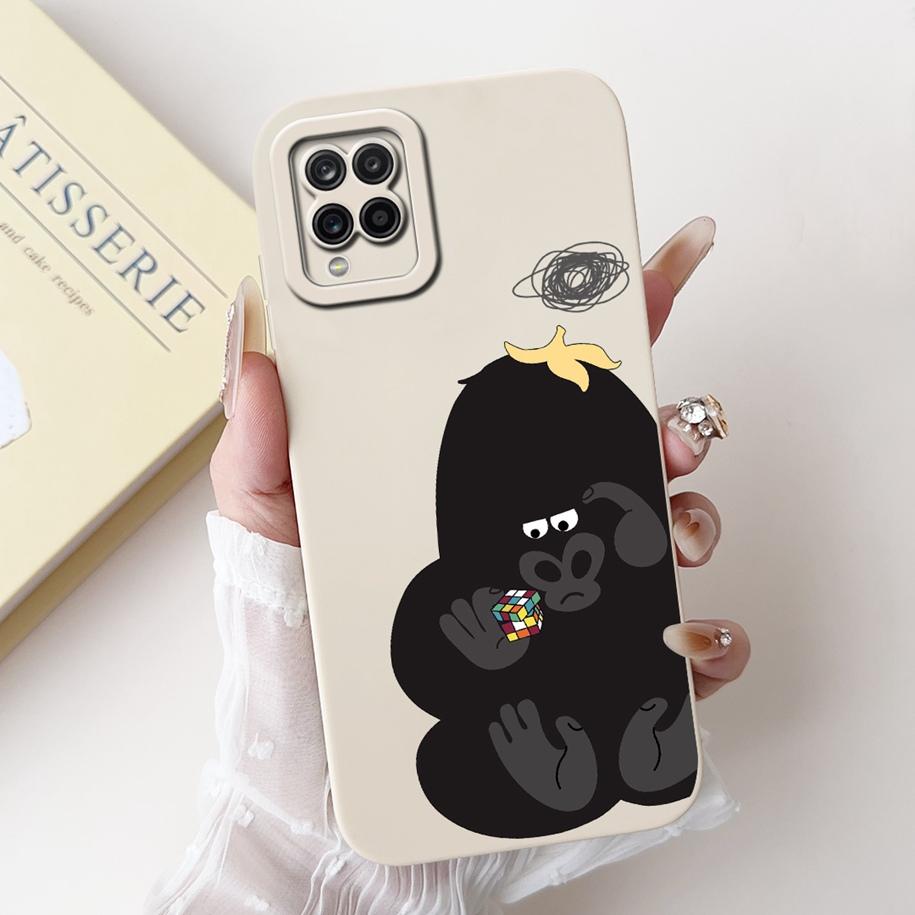For Samsung Galaxy A12 Case SM-A125F Camera Protection Cover Cute Cartoon TPU Phone Case For Samsung M12 F12 SM-M125F A 12 Funda