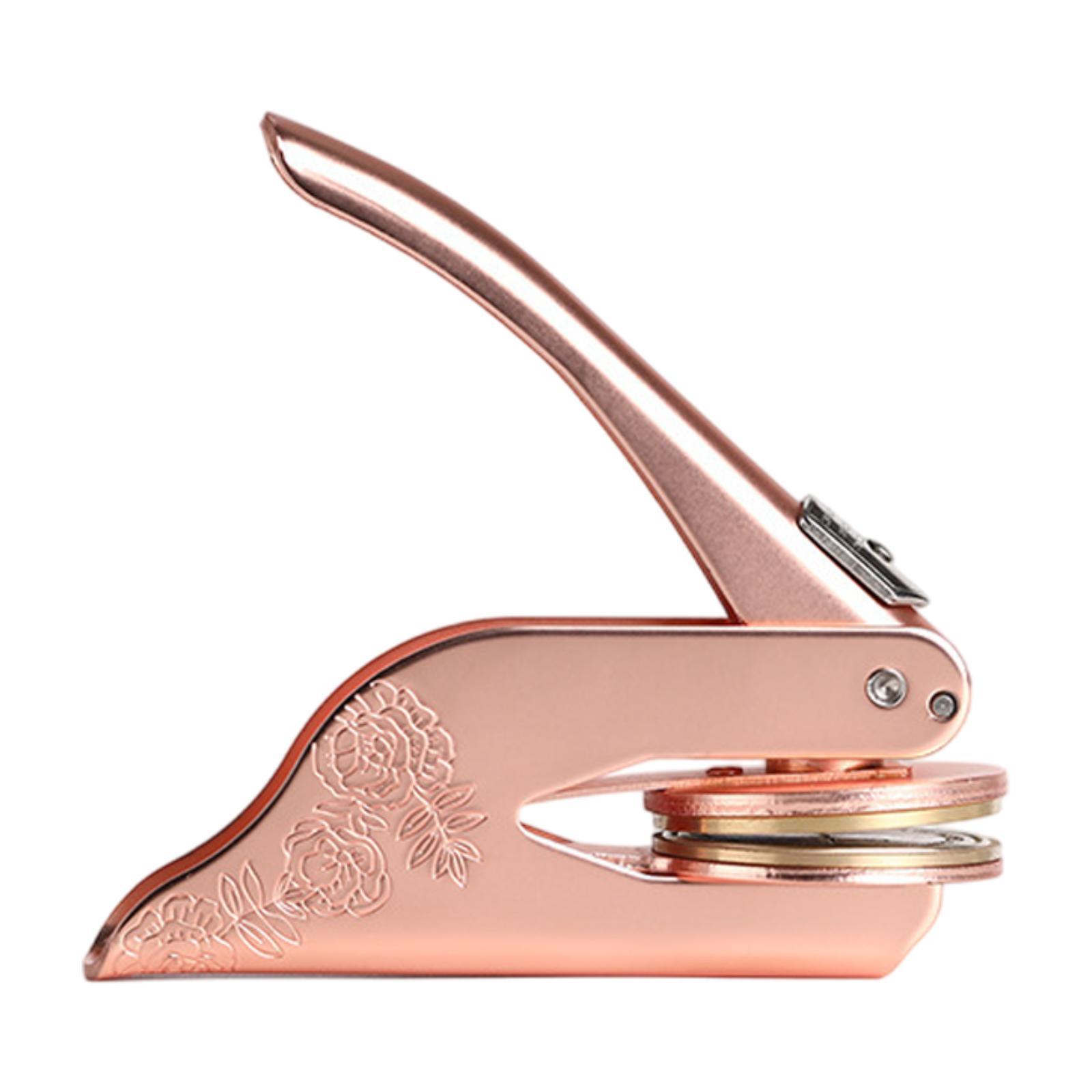 

Embosser Stamp Portable Book Embosser for Business Cards Envelopes Napkins розового золота