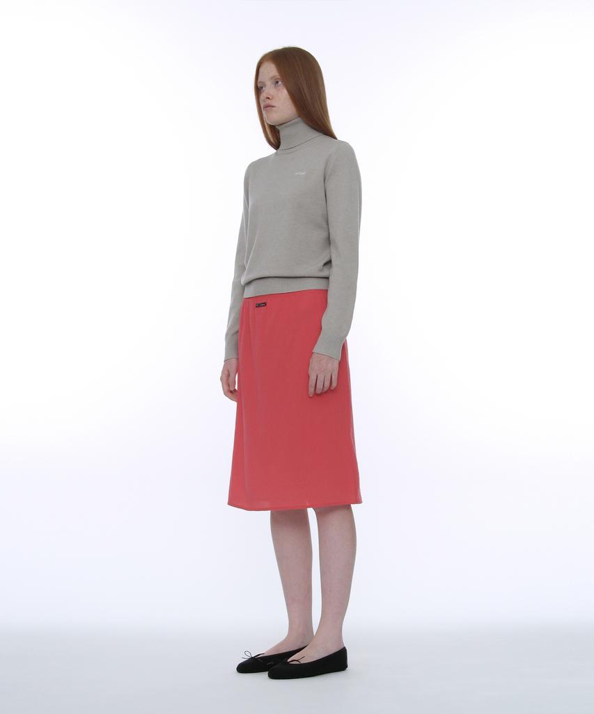 PARTIMENTO WOMEN Pwc Embroidered High-Neck Knit Top_Warm Gray