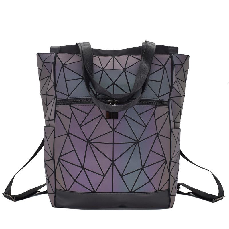 Новый геометрический рюкзак светящийся сумка для компьютера унисекс рюкзак с ромбами многофункциональный рюкзак большой вместимости