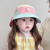 Children's Summer Sun Hat: Breathable, Quick-Dry, Wide-Brim Bucket Hat with Mesh and Shawl for Baby Girls
