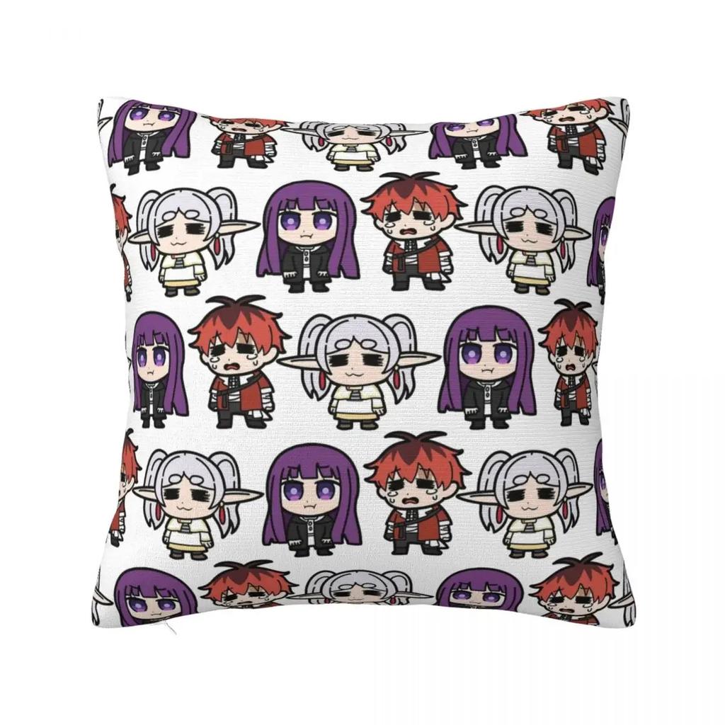 Sousou No Frieren Himmel Eisen Throw Pillow Cover Polyester Cushions for Sofa Novelty Cushion Covers