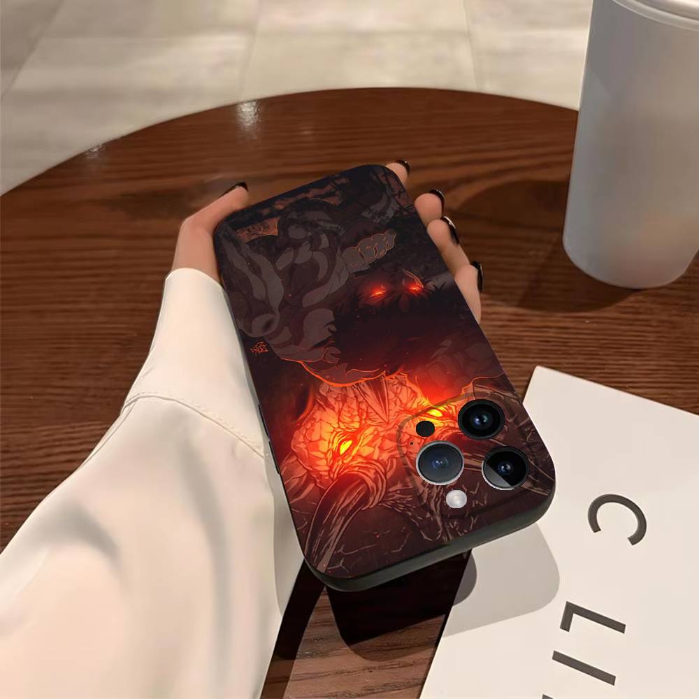 

Cool B-Baki H-Hanma Phone Case For iPhone 17,16,15,14,13,12,11,Pro,X,XS,Max,Plus Soft Black Cover iPhone16plus