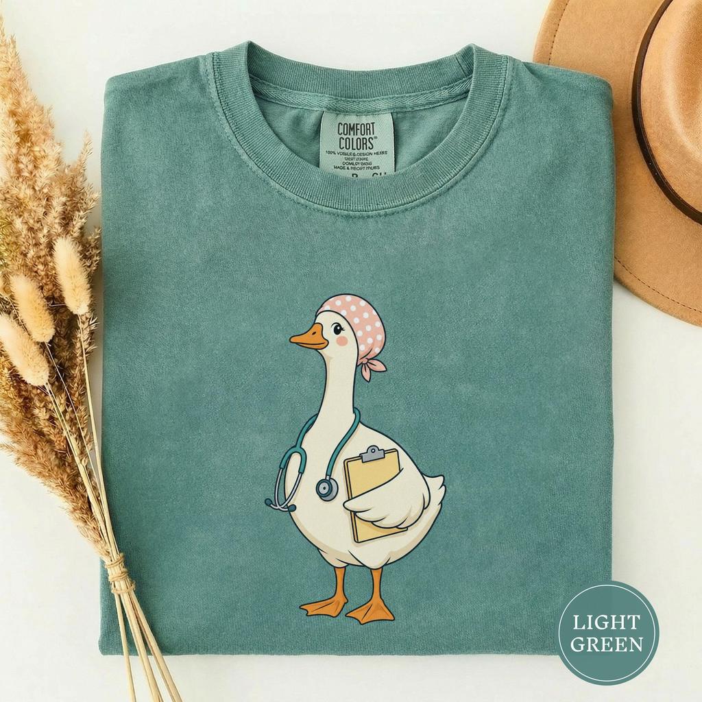 Cute Goose Nurse Scrub Cap Shirt, Funny Goose Nurse Gift, Nurse Goose Graphic Tee, Goose Lover Shirt, Silly Goose Tee, Nurse Week Gift