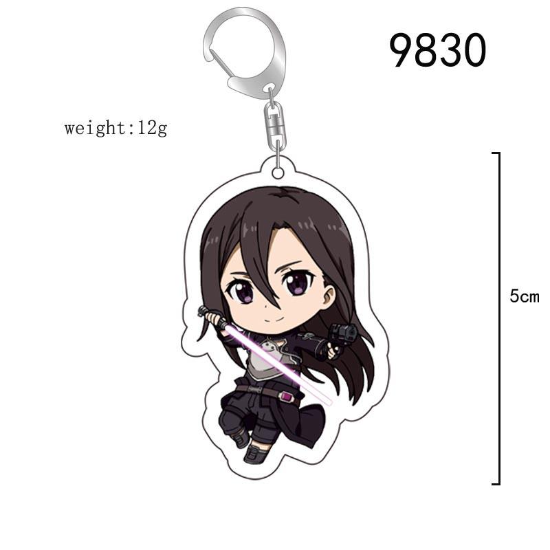 Sword Art Online Acrylic Keychain: Asuna, Sinon, Kirito Anime Charm