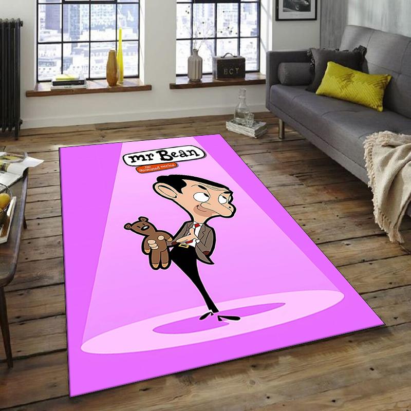 1pc Mr Bean2 Design Area Rug - Non-Slip, Soft & Cozy Floor Mat for Living Room, Bedroom, Office - Indoor/Outdoor Decorative Carpet
