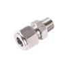 SS 304 Double Ferrule Pipe Straight Fitting 3/8" Tube to 1/4" Male NPT BSP Stainless Steel Pipe Fitting 1 Pc