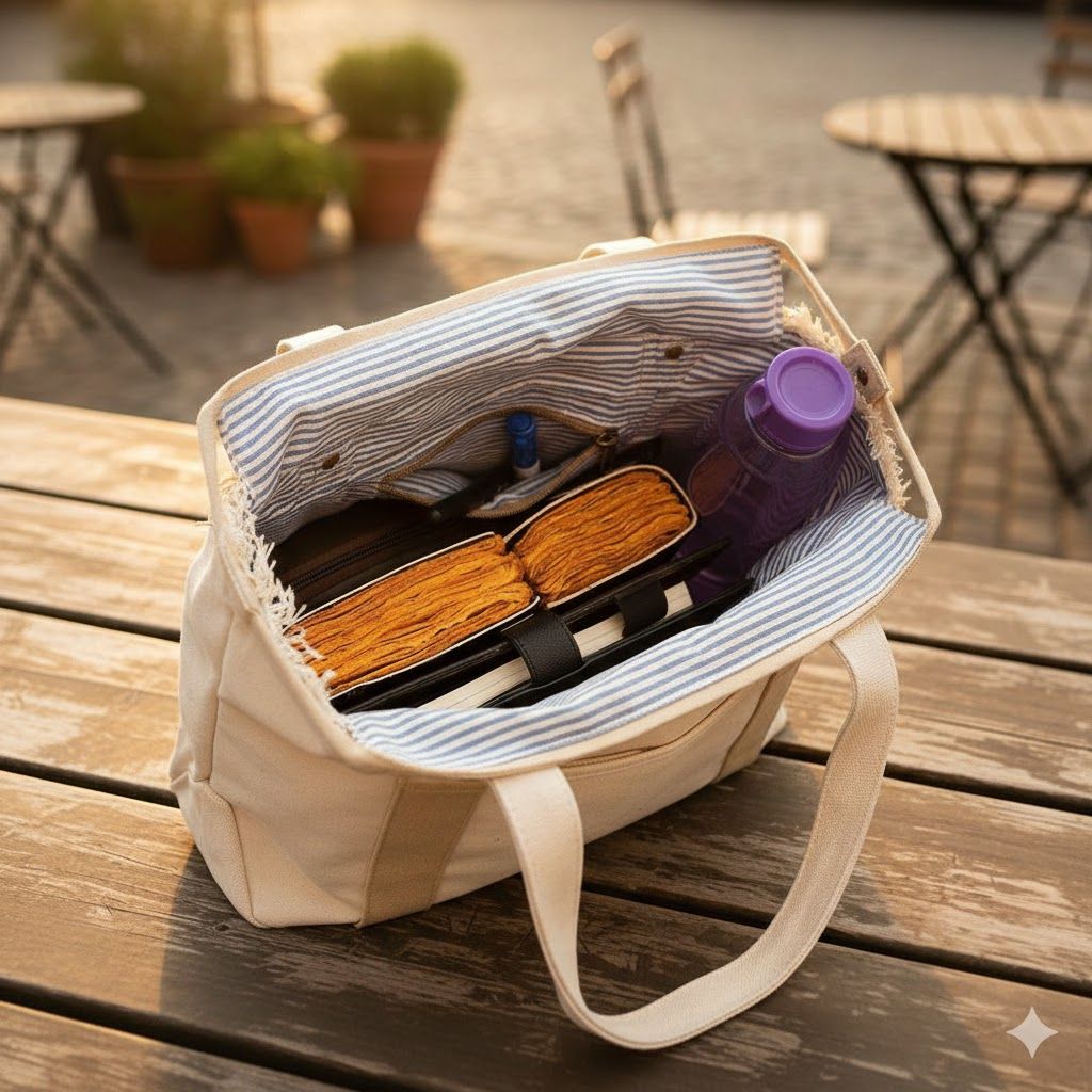 Bags Sel De Mer Upcycled Canvas Hand Bag Upcycled Canvas & Cowhide Tote Bag Radiant Upcycled Canvas Leather Bag