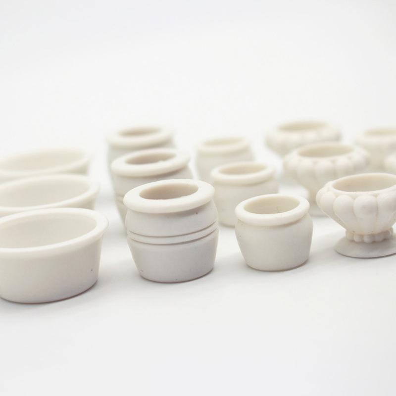 Mini ghiveci pentru casă de păpuși 5 buc. Model pentru decorarea casei de păpuși Accesorii în miniatură Mobilier de simulare Decorare ghiveci